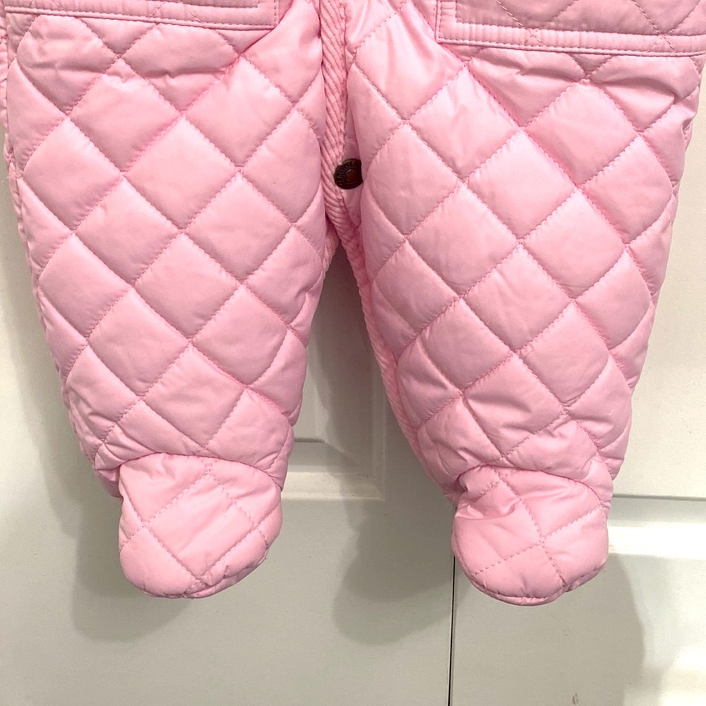 Ralph Lauren Baby Girl Hooded Barn Bunting Snowsuit Light Pink Size 6Months - Picture 6 of 8